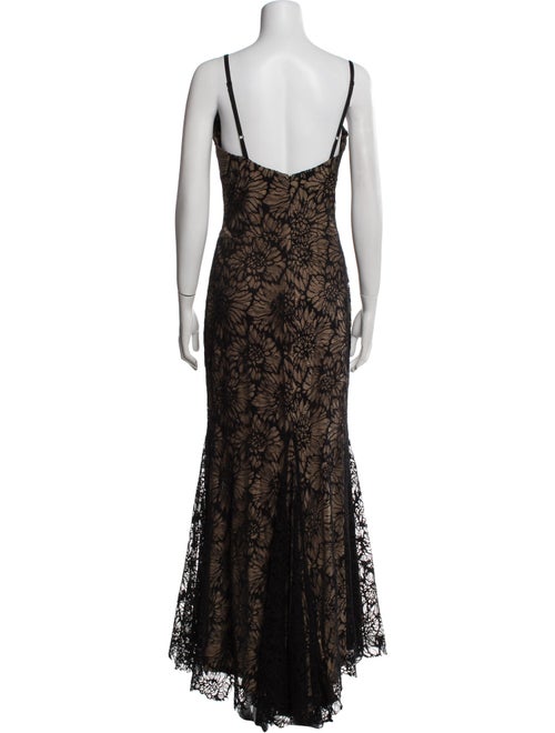 Vera Wang Lace Pattern Long Dress