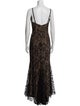 Vera Wang Lace Pattern Long Dress