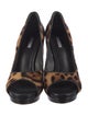 Vera Wang Ponyhair Animal Print Sandals