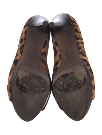 Vera Wang Ponyhair Animal Print Sandals