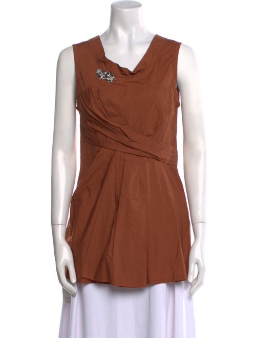 Vera Wang Cowl Neck Sleeveless Tunic