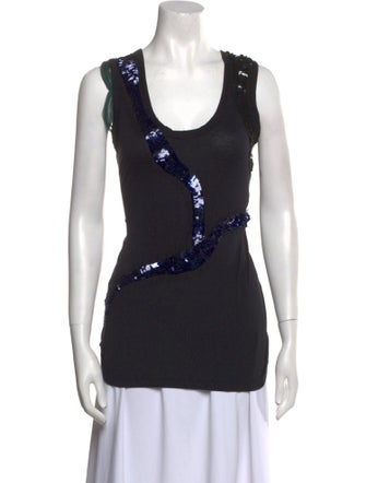 Vera Wang Scoop Neck Sleeveless Top