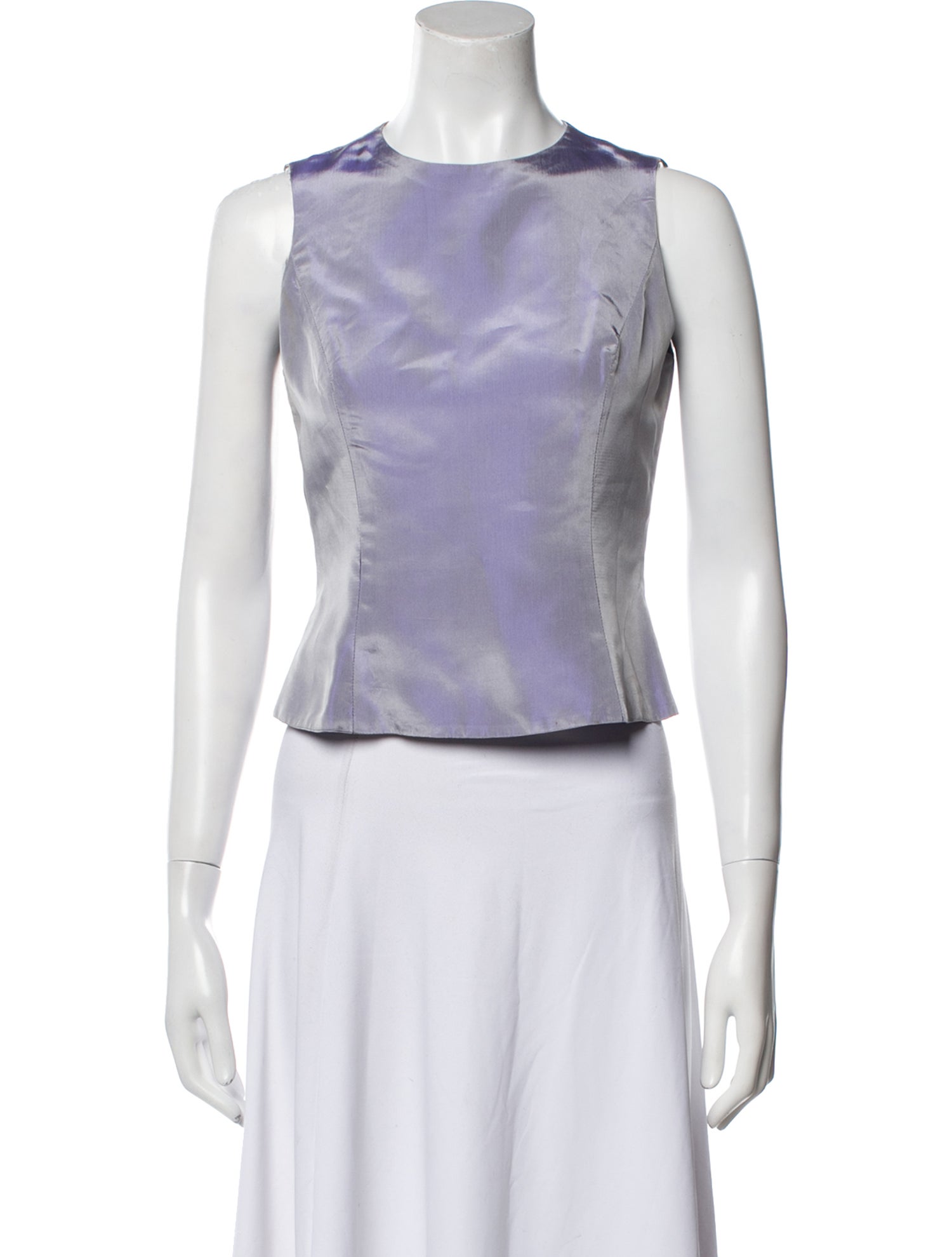 Vera Wang Vintage Crew Neck Crop Top