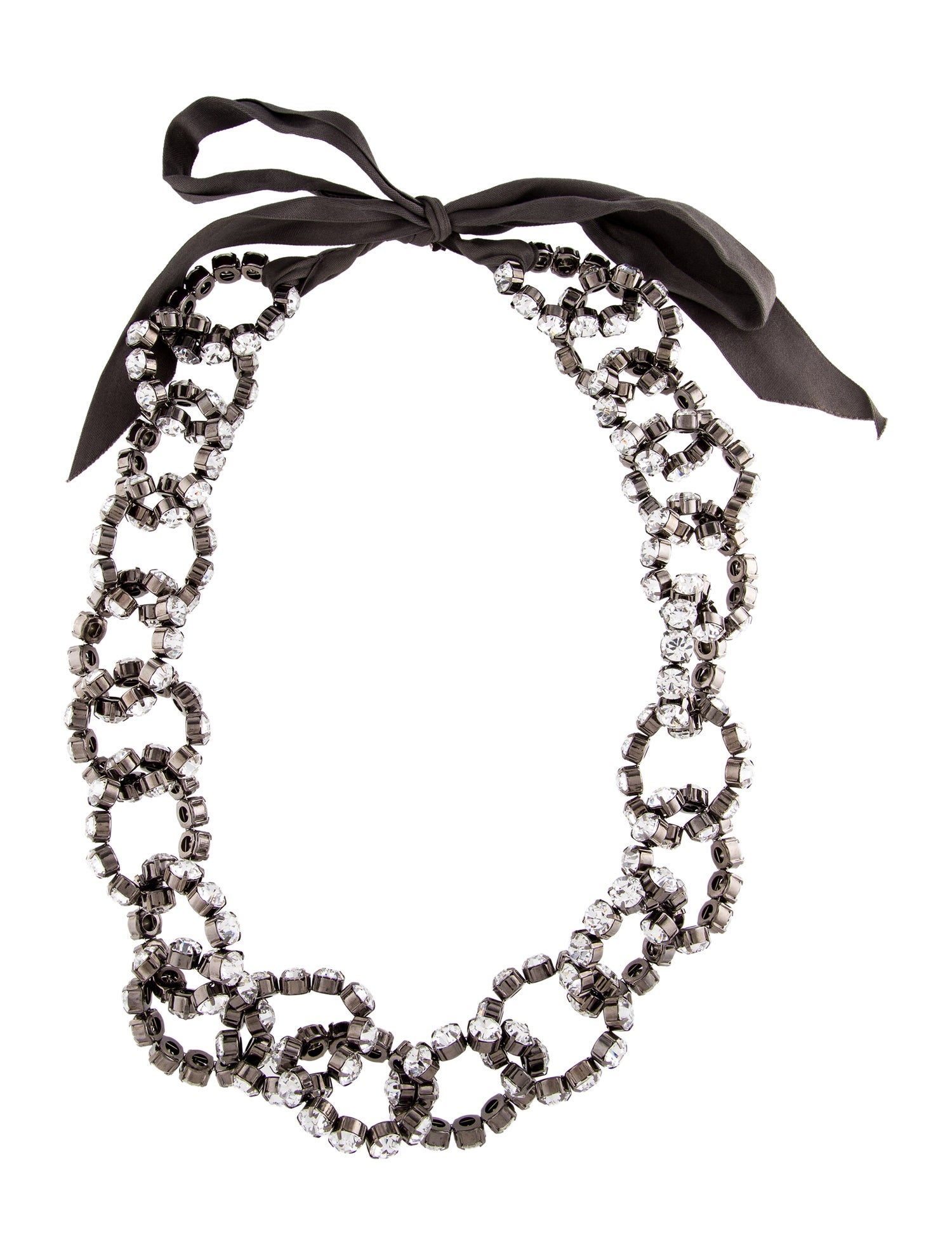 Vera Wang Crystal Link Long Necklace