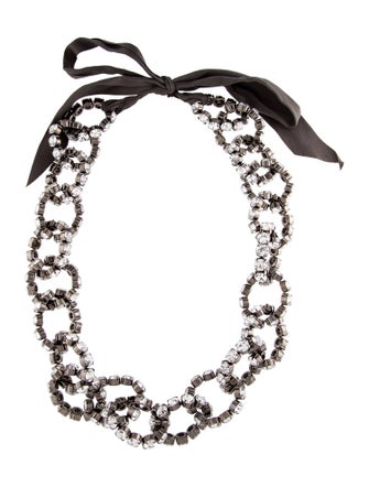 Vera Wang Crystal Link Long Necklace