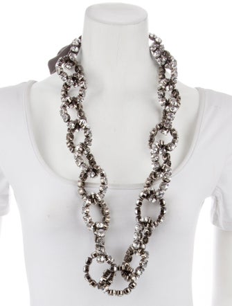 Vera Wang Crystal Link Long Necklace