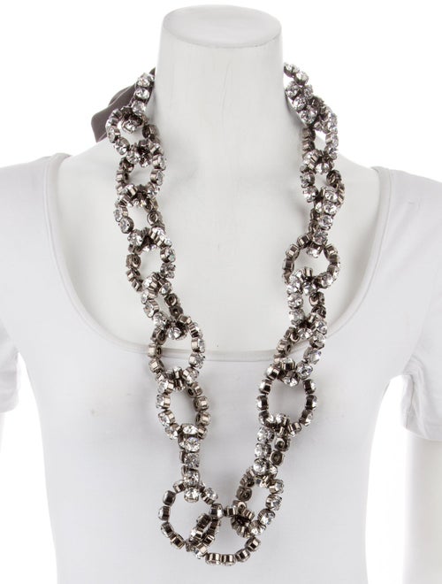 Vera Wang Crystal Link Long Necklace