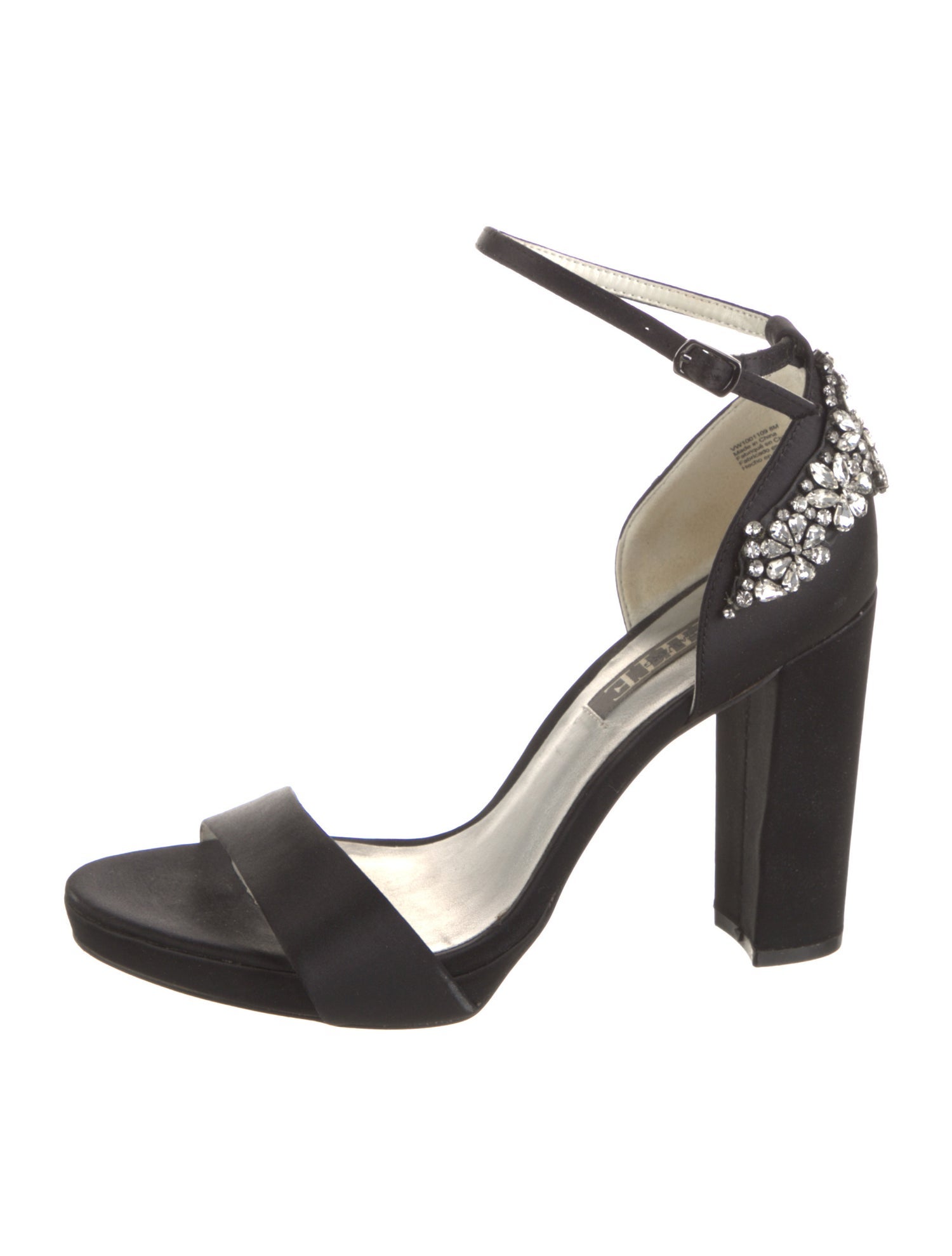 Vera Wang Satin Crystal Embellishments Sandals