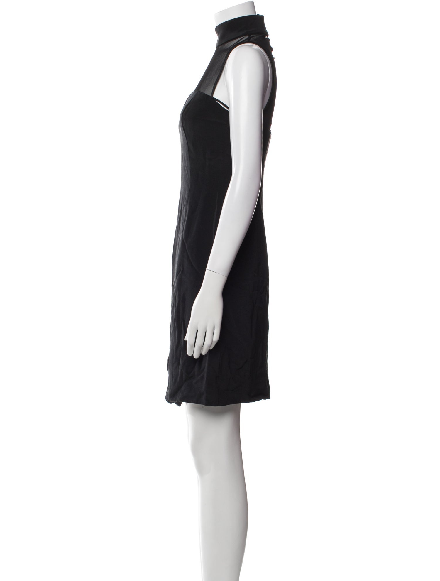 Vera Wang Mock Neck Knee-Length Dress