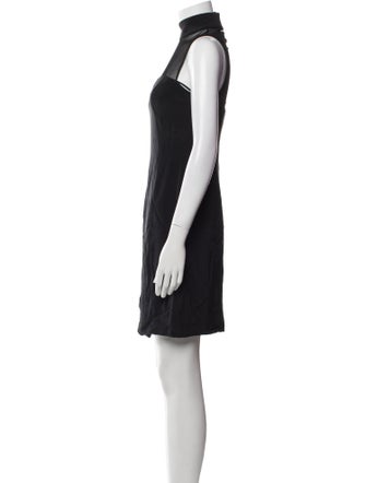 Vera Wang Mock Neck Knee-Length Dress
