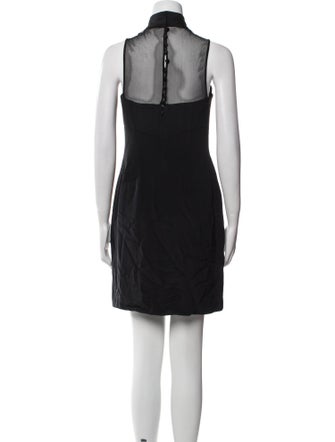 Vera Wang Mock Neck Knee-Length Dress