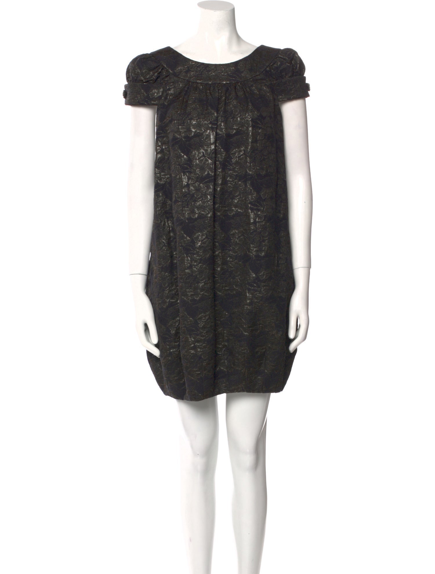 Vera Wang Bateau Neckline Mini Dress