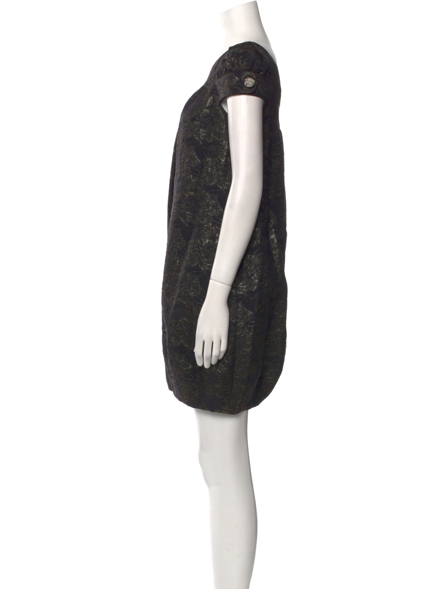 Vera Wang Bateau Neckline Mini Dress