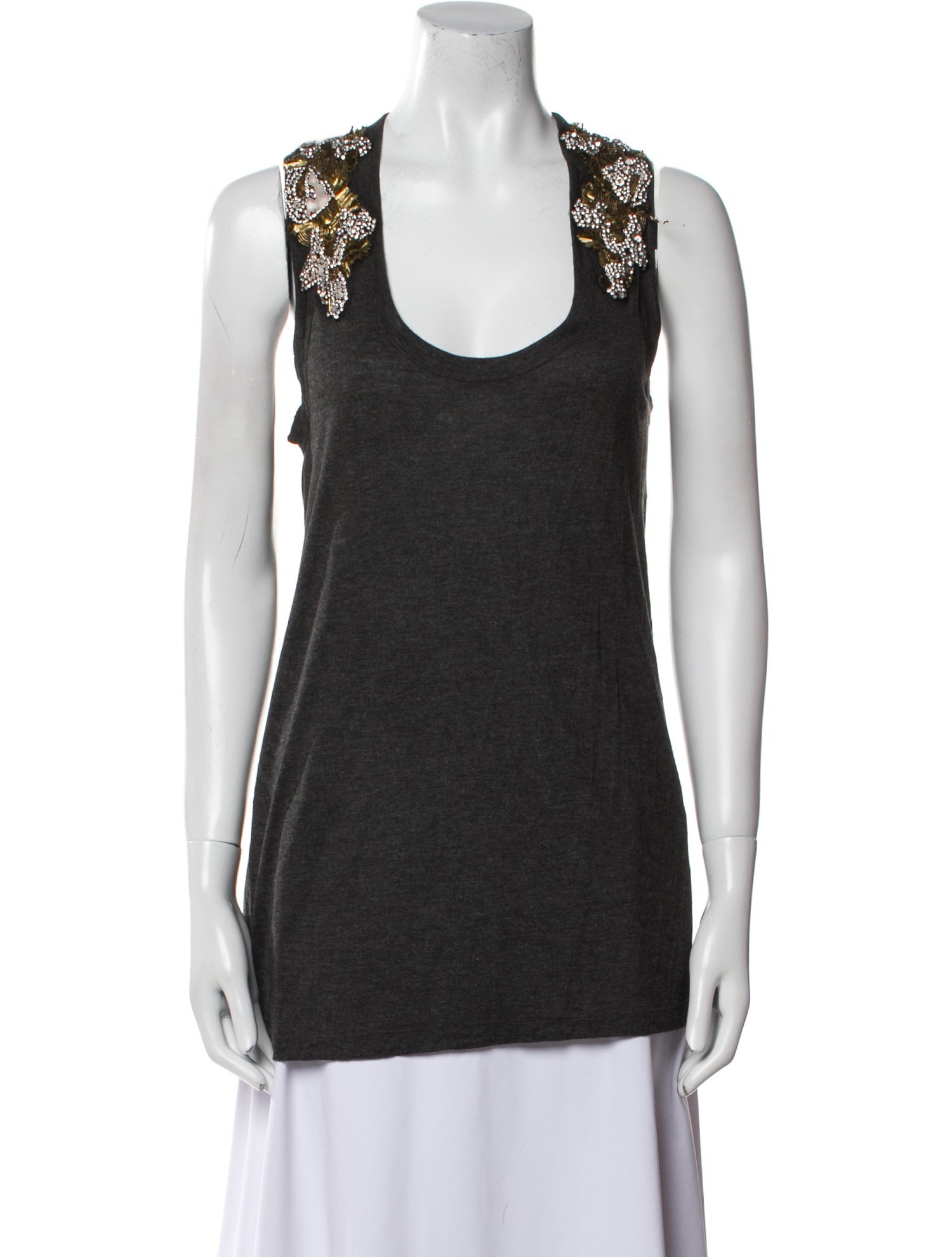 Vera Wang Scoop Neck Sleeveless Top