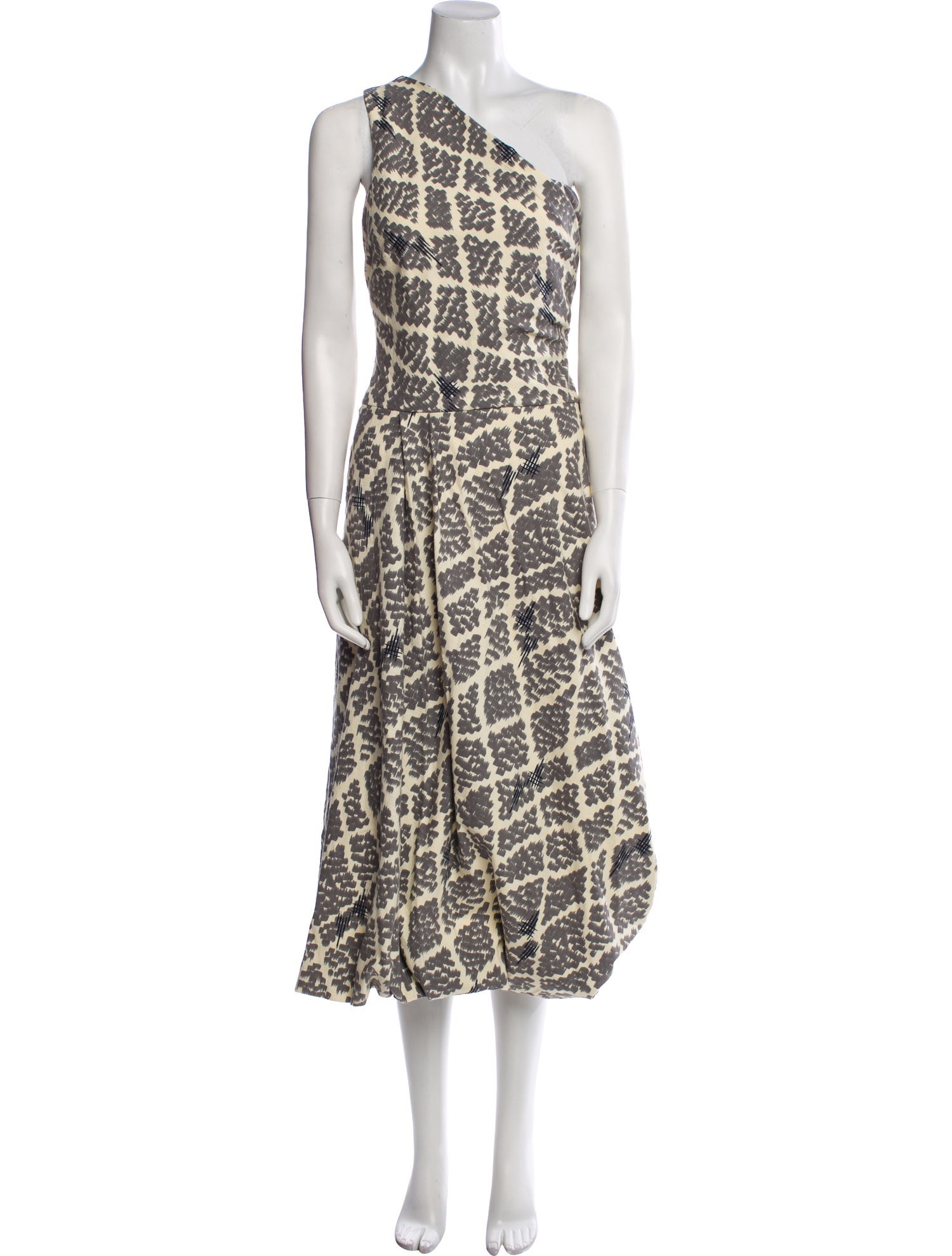 Vera Wang Animal Print Midi Length Dress