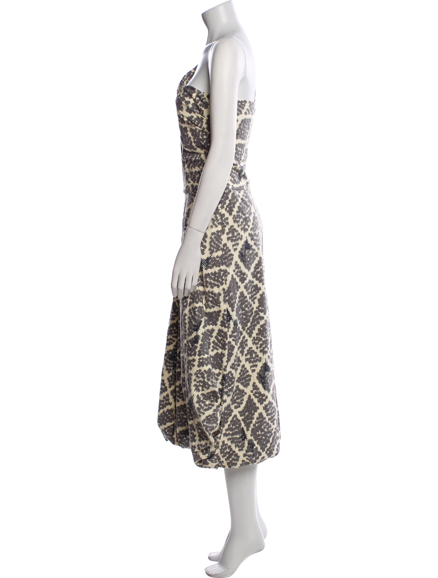 Vera Wang Animal Print Midi Length Dress