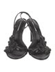 Vera Wang Leather Crystal Embellishments Slingback Sandals