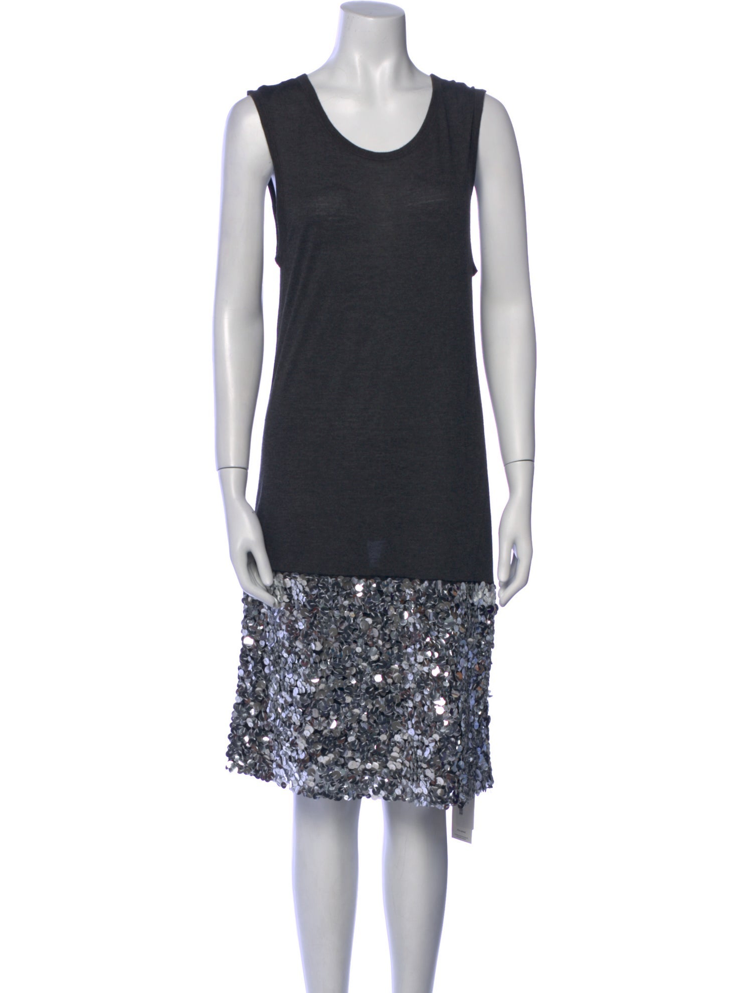 Vera Wang Scoop Neck Knee-Length Dress