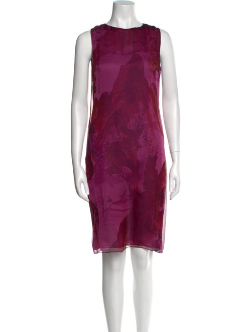 Vera Wang Printed Knee-Length Dress