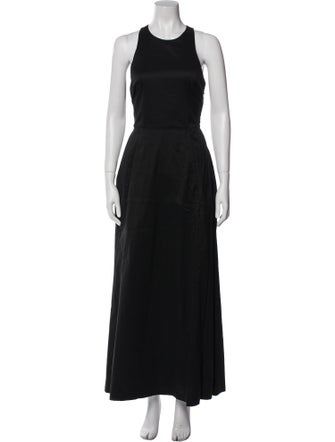 Vera Wang Crew Neck Long Dress