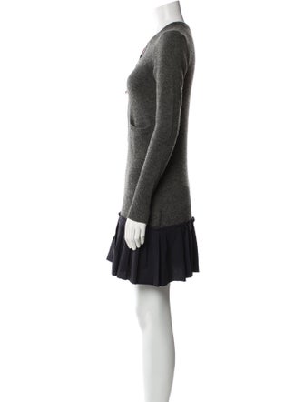 Vera Wang Crew Neck Mini Dress