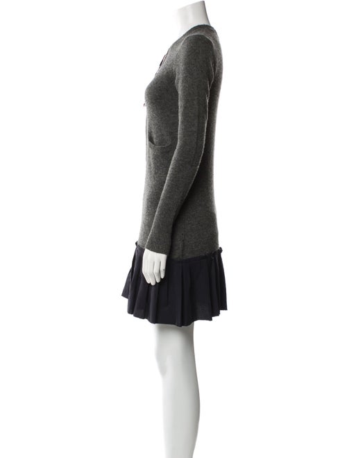 Vera Wang Crew Neck Mini Dress