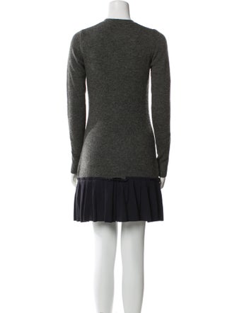 Vera Wang Crew Neck Mini Dress