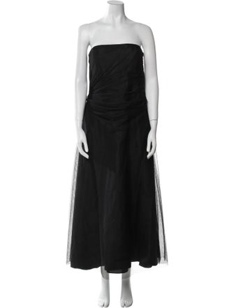 Vera Wang Strapless Midi Length Dress