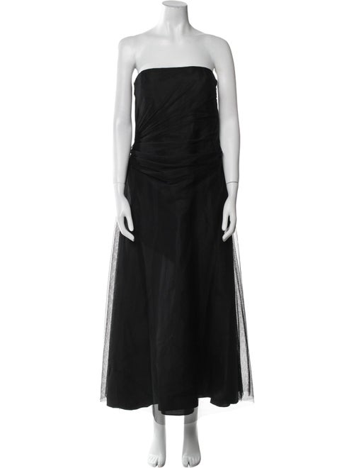Vera Wang Strapless Midi Length Dress