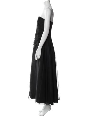 Vera Wang Strapless Midi Length Dress