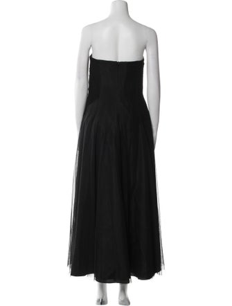 Vera Wang Strapless Midi Length Dress