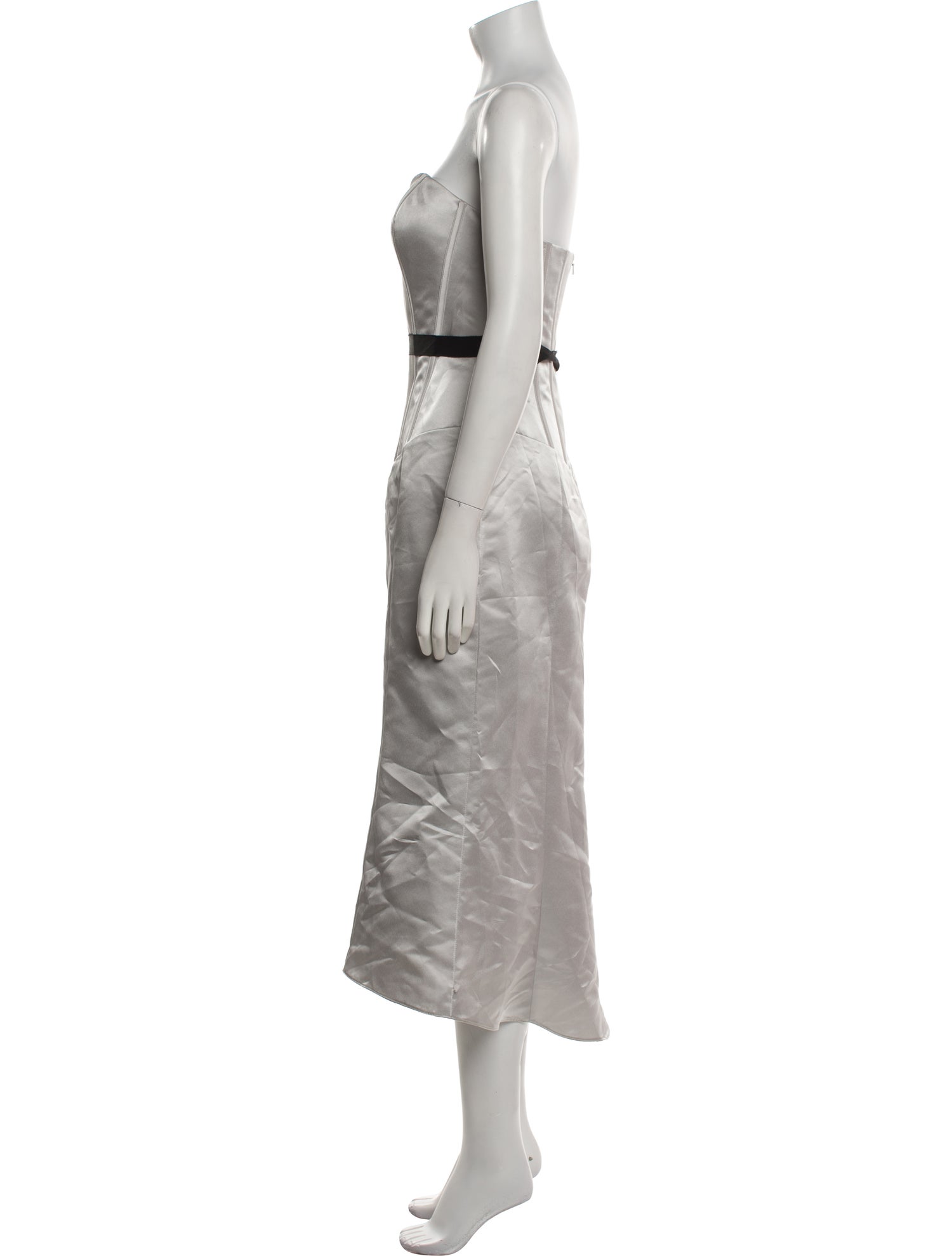 Vera Wang Strapless Midi Length Dress