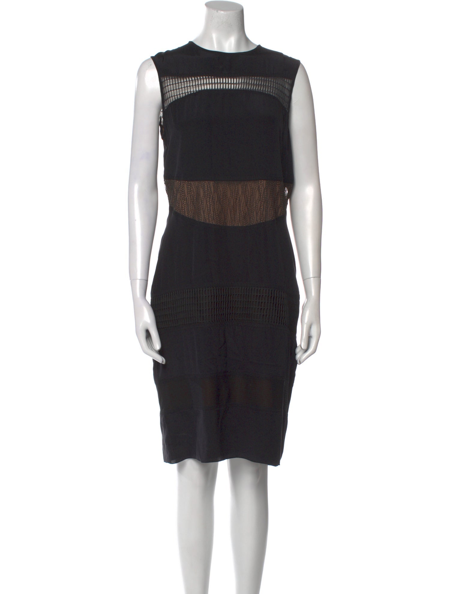 Vera Wang Striped Knee-Length Dress