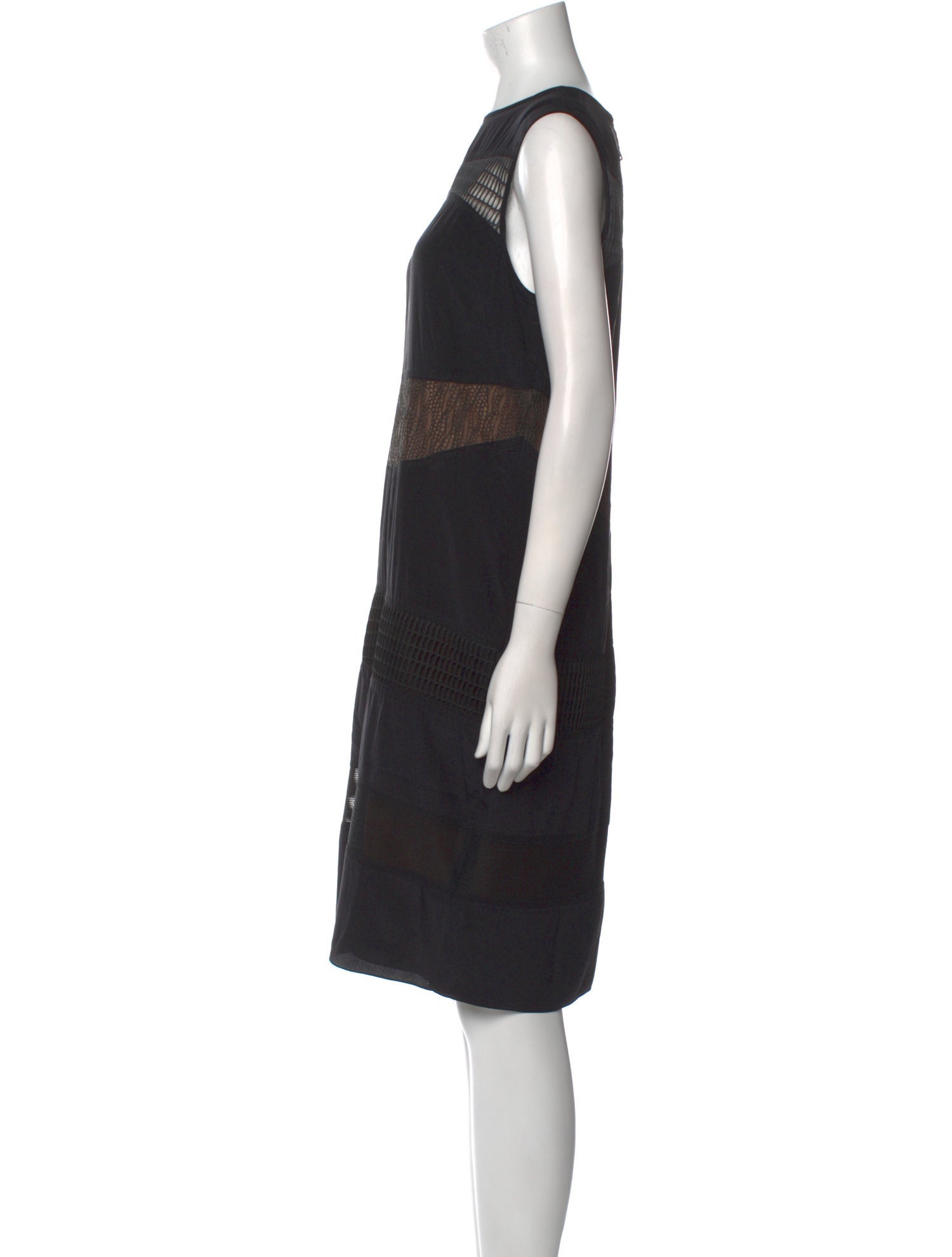 Vera Wang Striped Knee-Length Dress