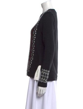 Vera Wang Printed Scoop Neck Sweater