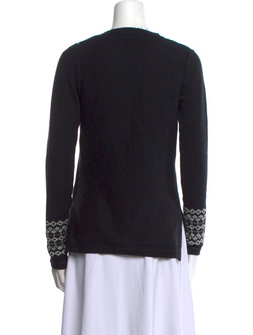 Vera Wang Printed Scoop Neck Sweater