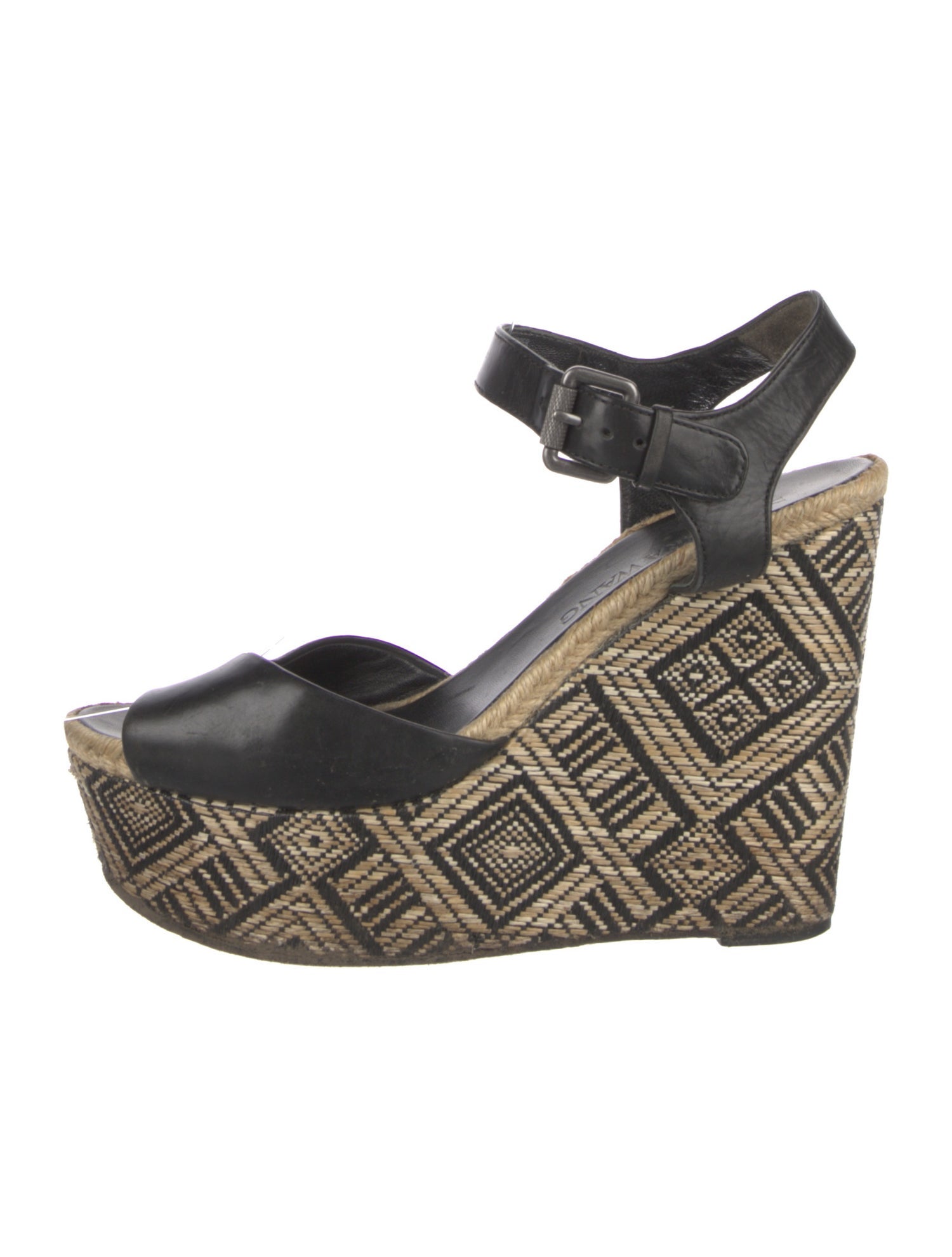 Vera Wang Leather Printed Espadrilles