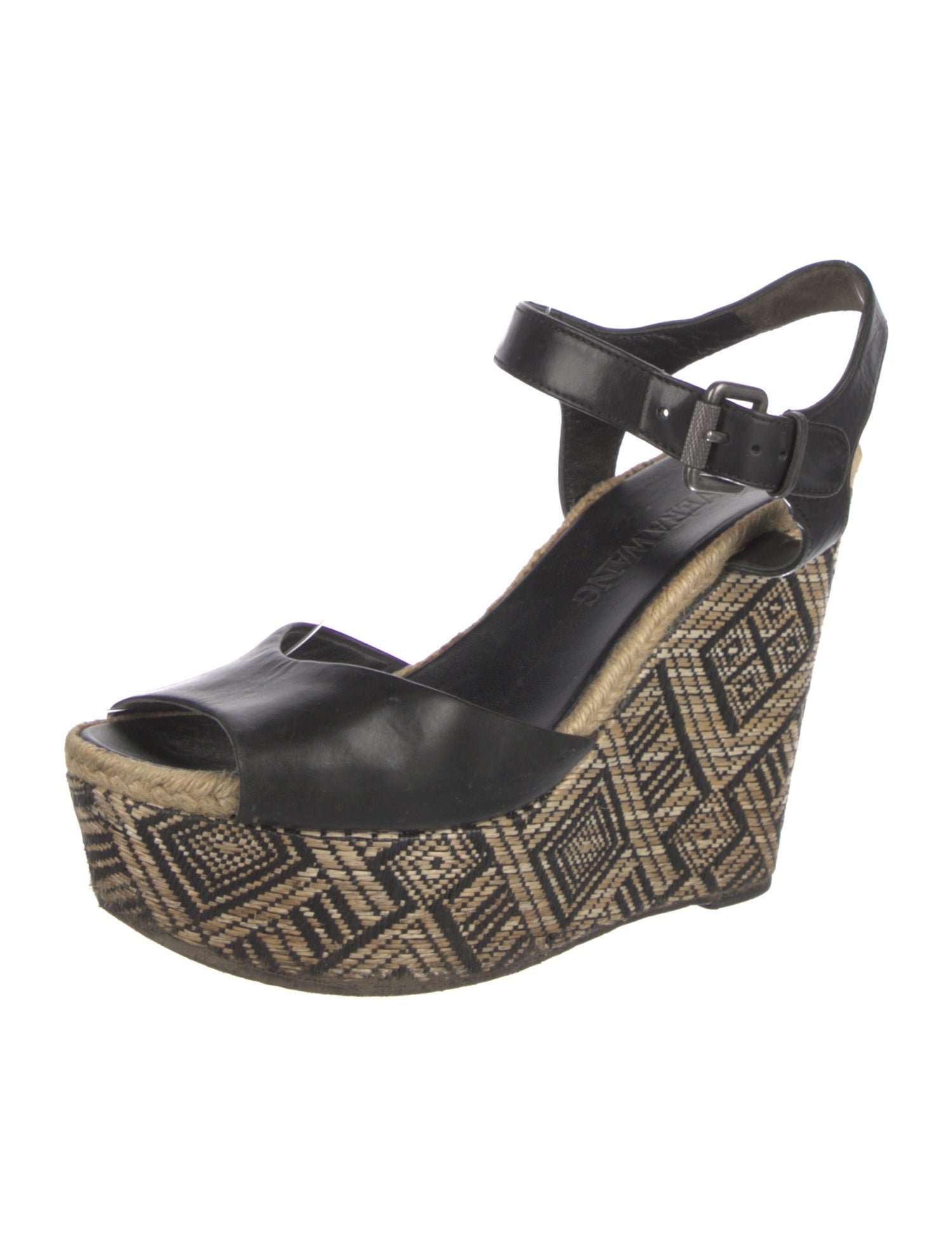 Vera Wang Leather Printed Espadrilles