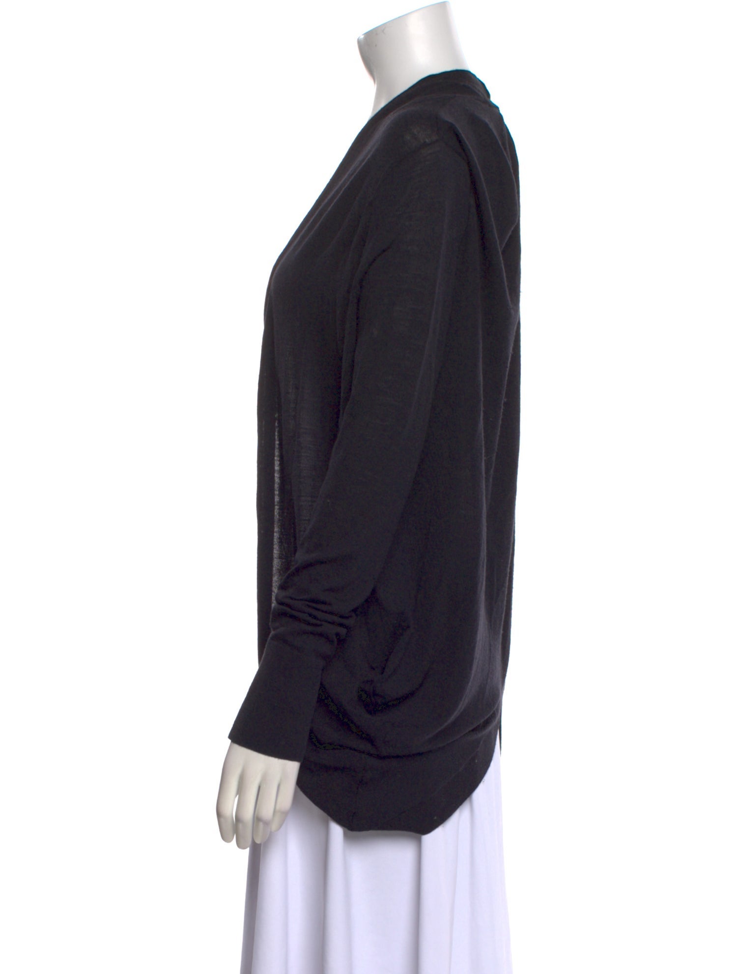 Vera Wang Wool Open Front Sweater