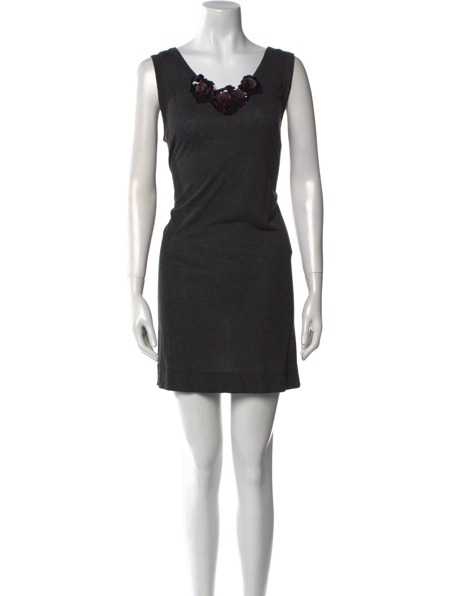 Vera Wang Scoop Neck Mini Dress
