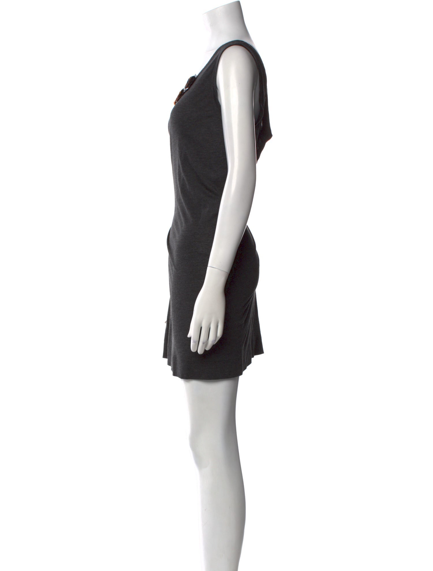 Vera Wang Scoop Neck Mini Dress
