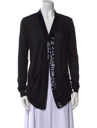 Vera Wang Merino Wool Open Front Sweater