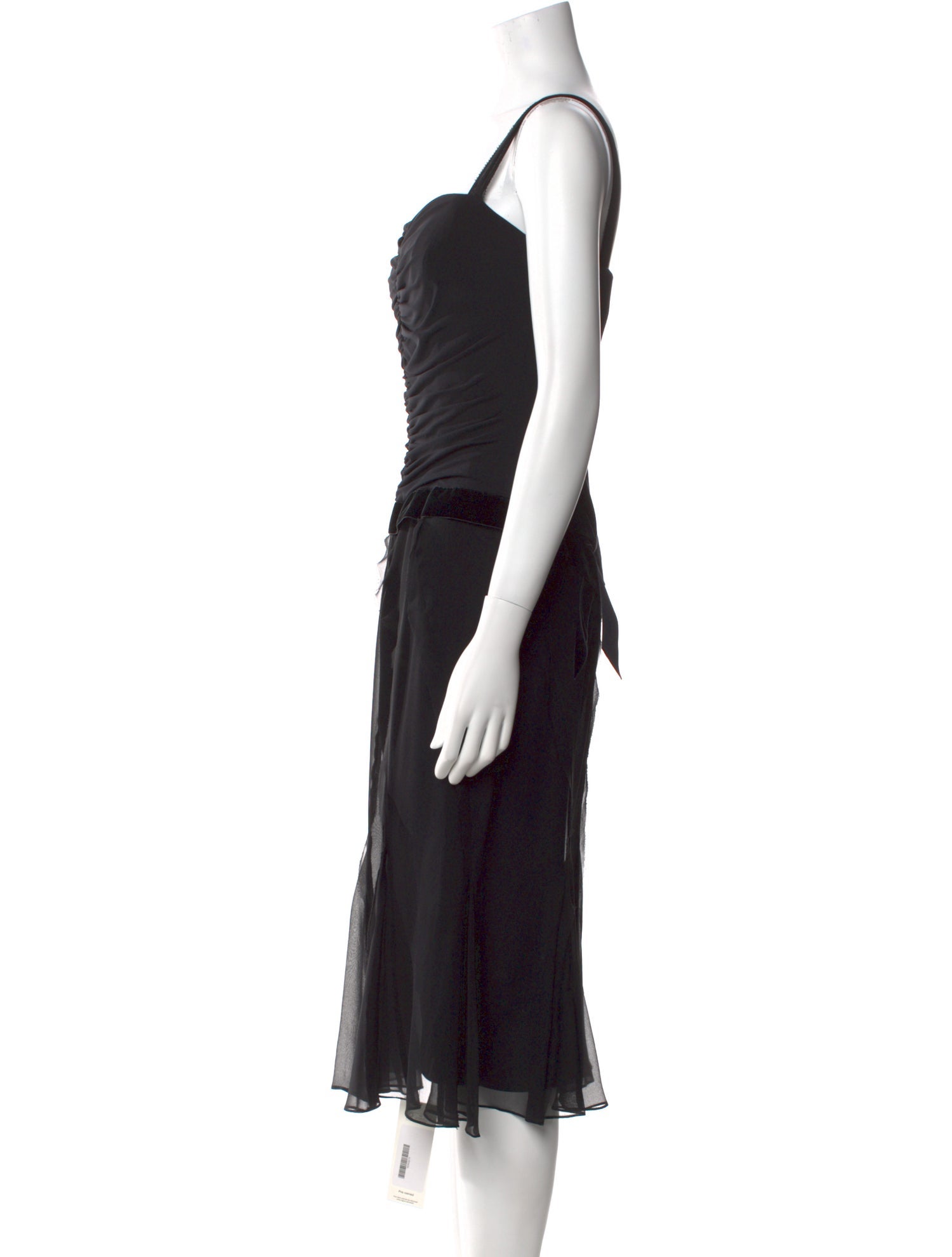 Vera Wang Square Neckline Midi Length Dress