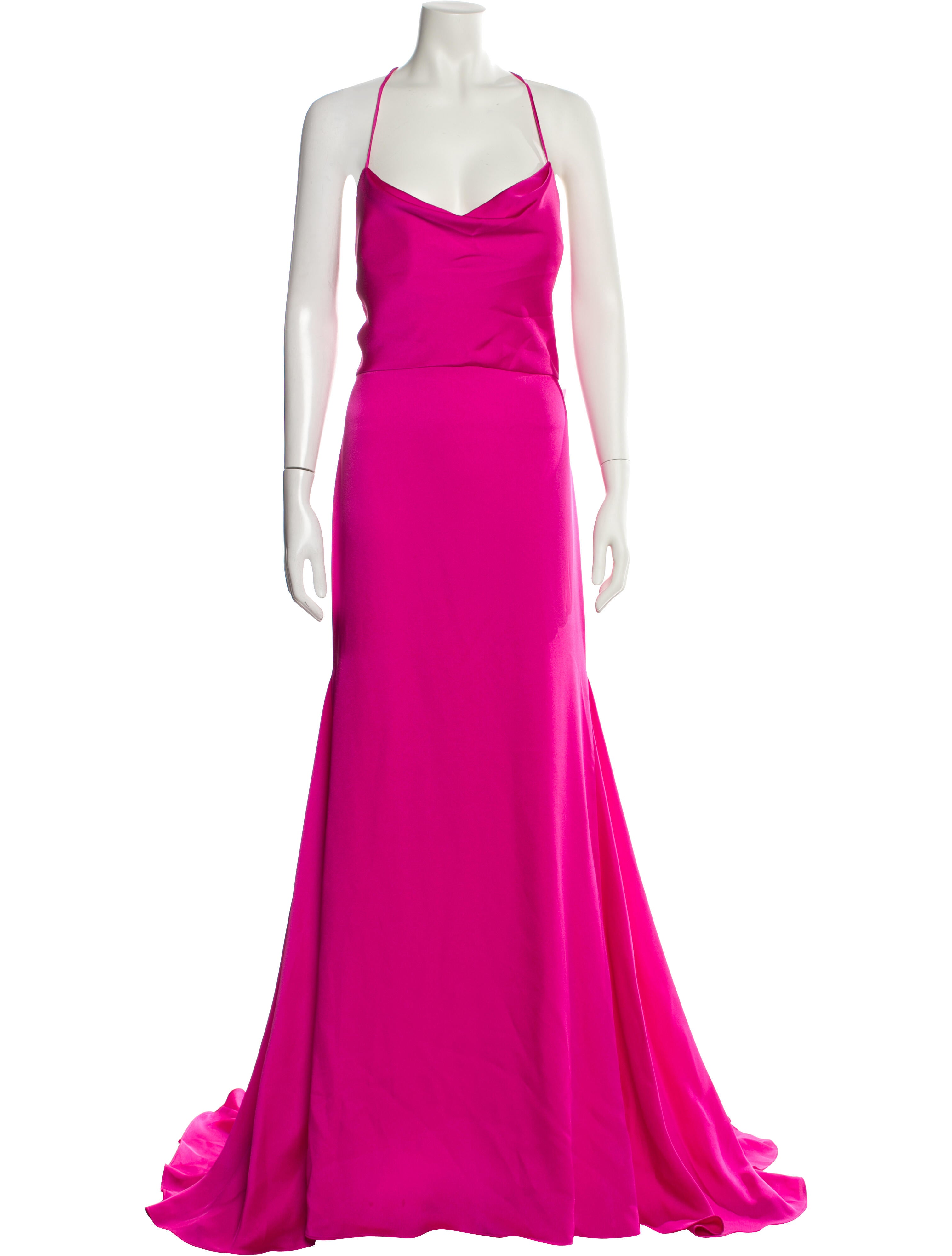 Vera Wang Cowl Neck Long Dress