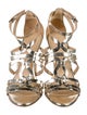 Vera Wang Leather Animal Print Sandals