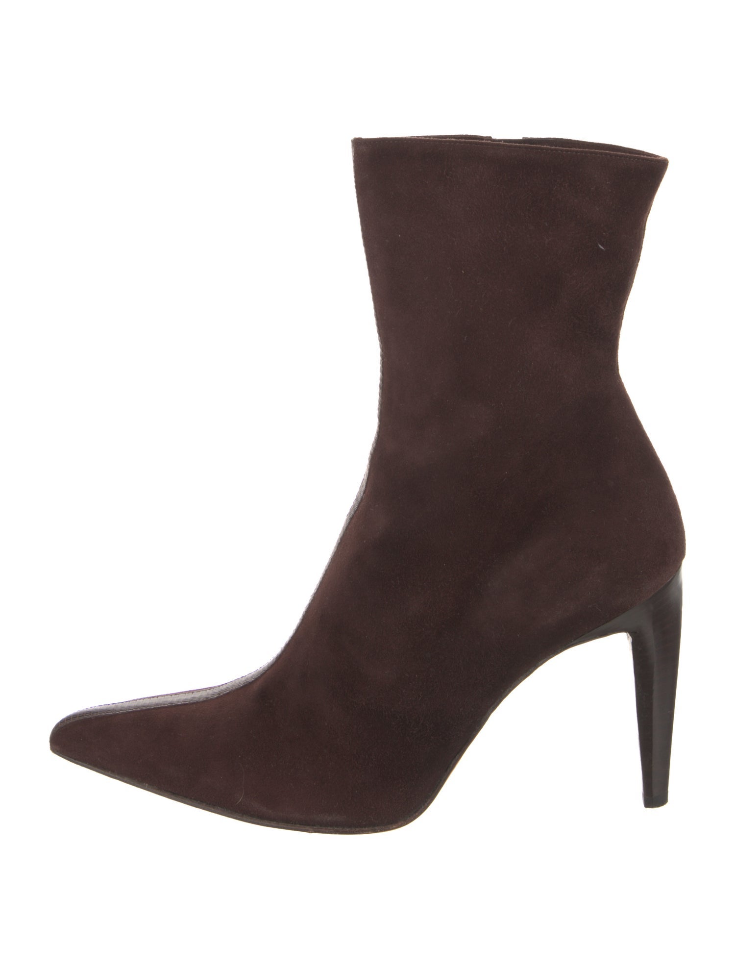 Vera Wang Suede Leather Trim Embellishment Sock Boots