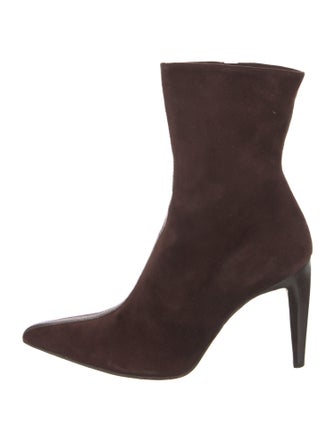 Vera Wang Suede Leather Trim Embellishment Sock Boots