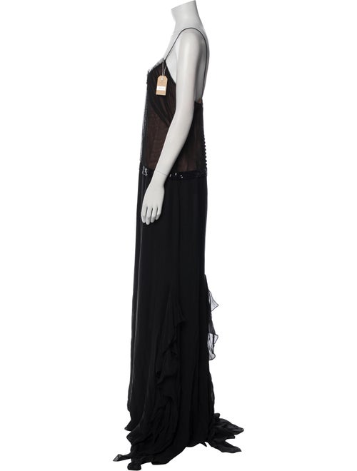 Vera Wang Scoop Neck Long Dress