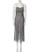 Vera Wang Square Neckline Long Dress
