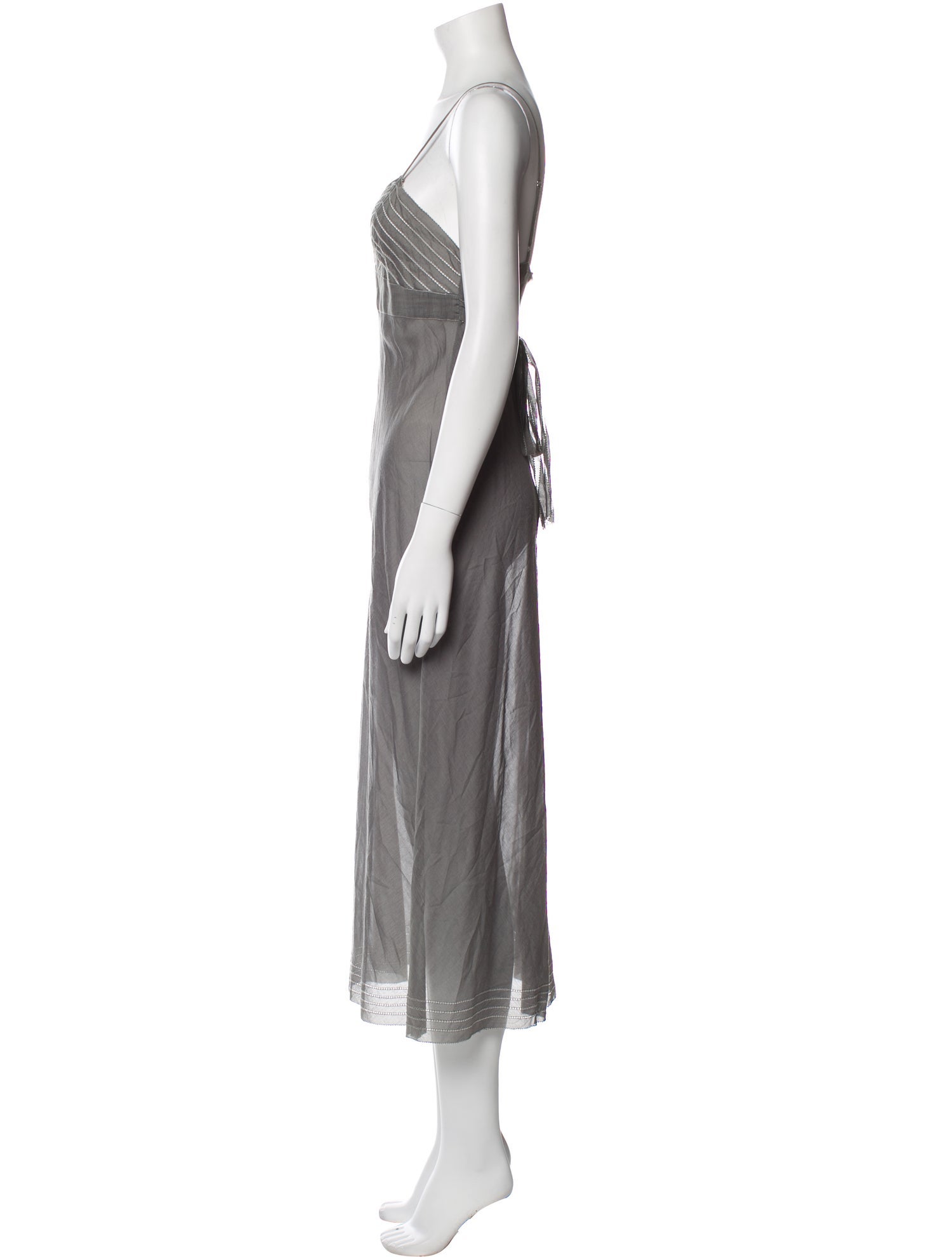 Vera Wang Square Neckline Long Dress